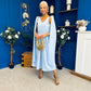 Imelda Cape Detail Occasion Midi Dress Pwr Blue