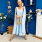 Imelda Cape Detail Occasion Midi Dress Pwr Blue