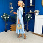 Imelda Cape Detail Occasion Midi Dress Pwr Blue