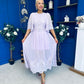 Cori Lace Detail Occasion Dress Lilac