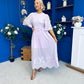 Cori Lace Detail Occasion Dress Lilac