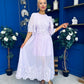 Cori Lace Detail Occasion Dress Lilac