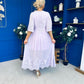 Cori Lace Detail Occasion Dress Lilac