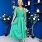 Imelda Cape Detail Occasion Midi Dress Emerald