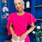 Lorraine Cape Detail Midi Dress Hot Pink