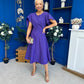Lorraine Cape Detail Midi Dress Violet