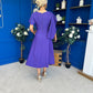 Lorraine Cape Detail Midi Dress Violet