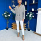 Jessie Double Breasted Check Blazer