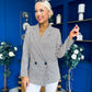 Jessie Double Breasted Check Blazer