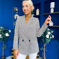 Jessie Double Breasted Check Blazer