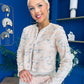 Dorothy Sequin Jacket Floral Pink & Cream