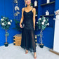 Karly Detailed Sequin Occasion Dress Black