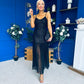 Karly Detailed Sequin Occasion Dress Black