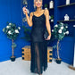 Karly Detailed Sequin Occasion Dress Black