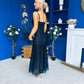 Karly Detailed Sequin Occasion Dress Black