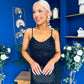 Karly Detailed Sequin Occasion Dress Black