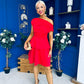 Pippa Double Frill Mini Dress Red