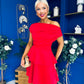 Pippa Double Frill Mini Dress Red