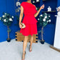 Pippa Double Frill Mini Dress Red