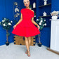 Pippa Double Frill Mini Dress Red