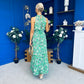 Melani Detailed Midi Dress Floral Green