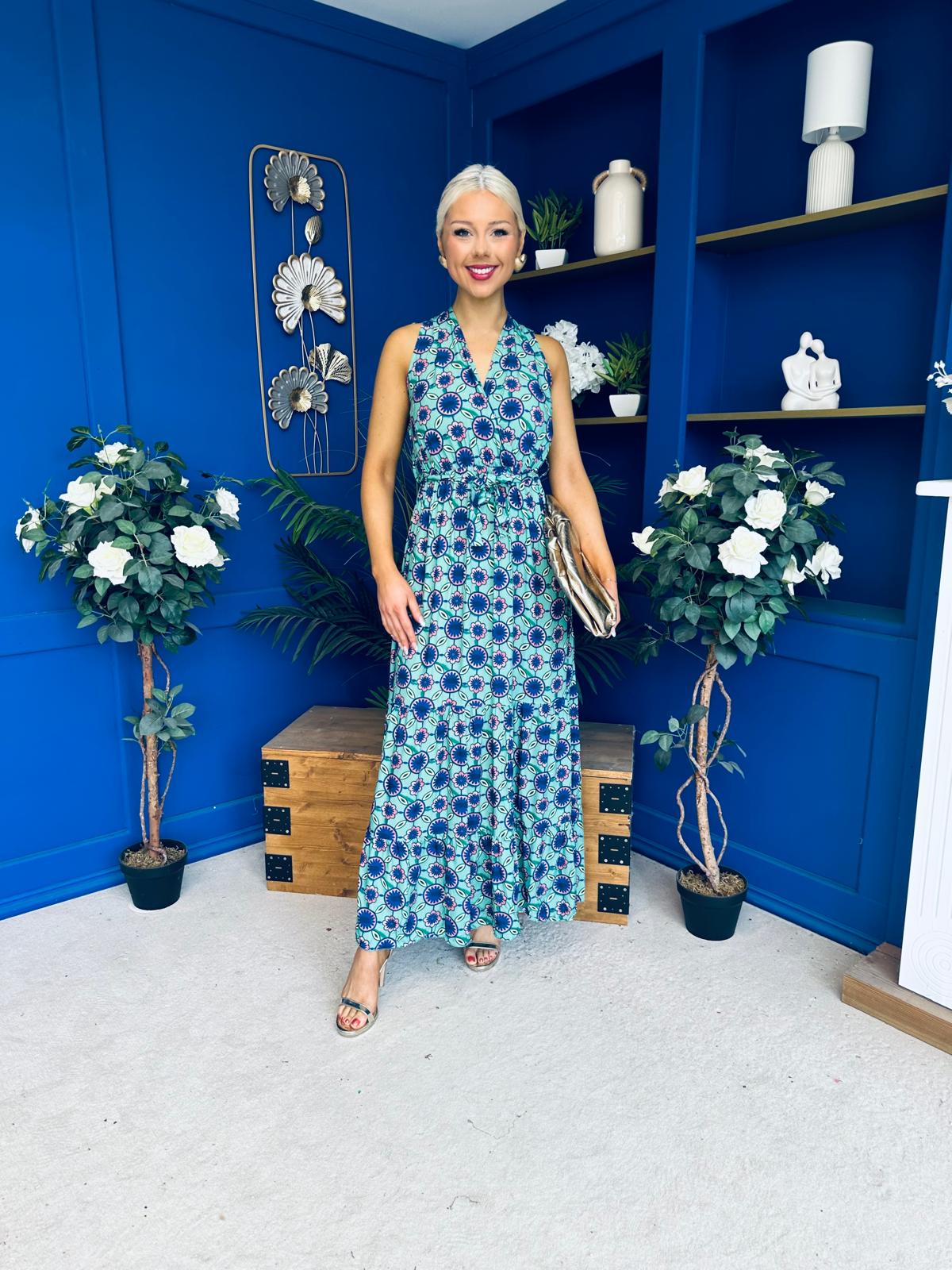 Sandra Detailed Midi Dress Green
