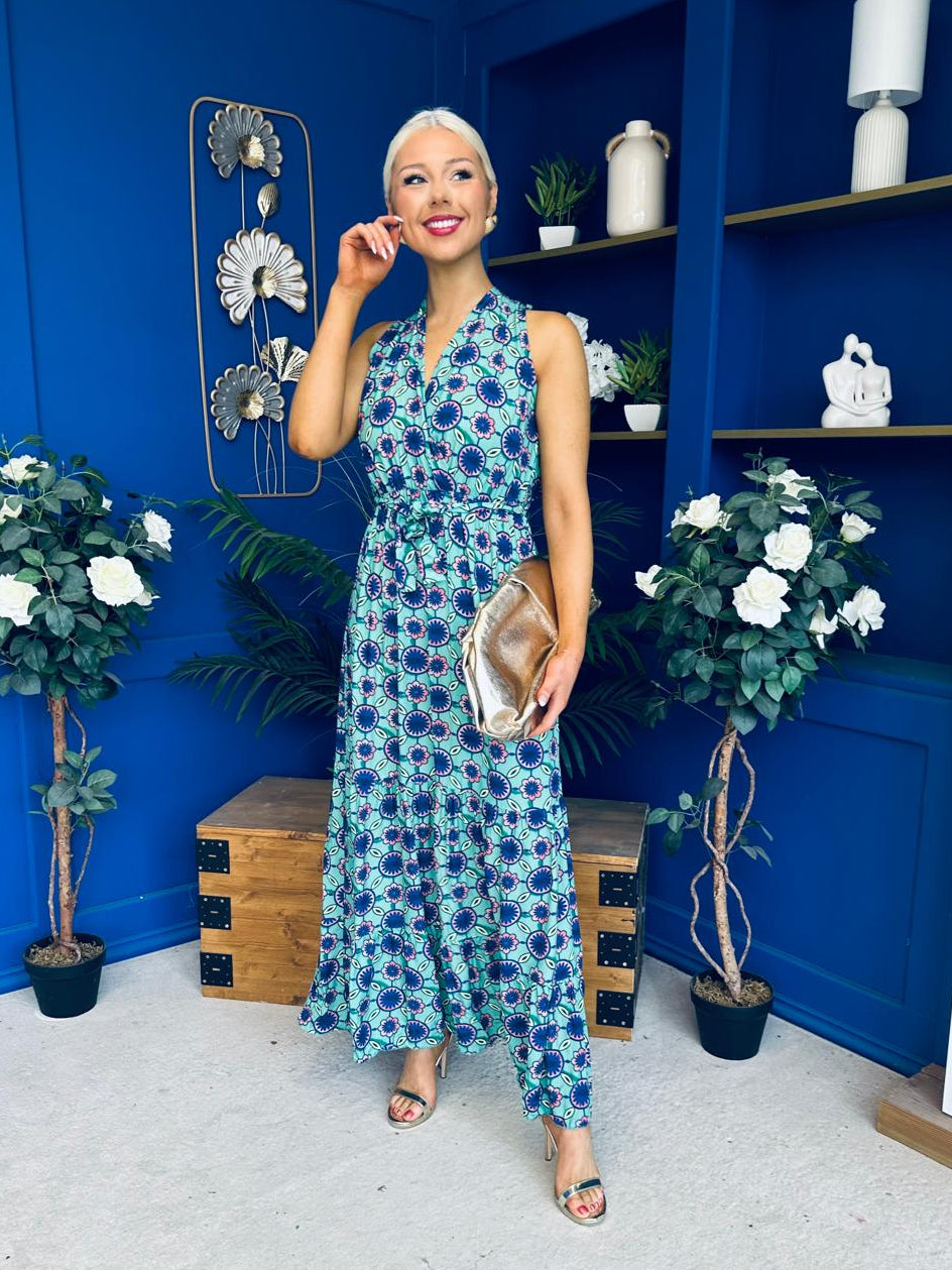 Sandra Detailed Midi Dress Green