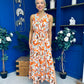 Philis Detailed Midi Dress Amber
