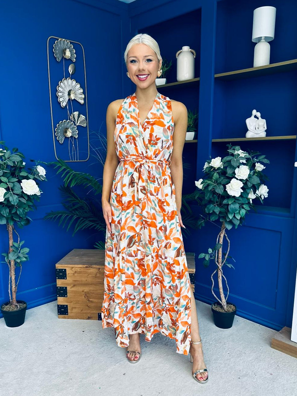 Philis Detailed Midi Dress Amber