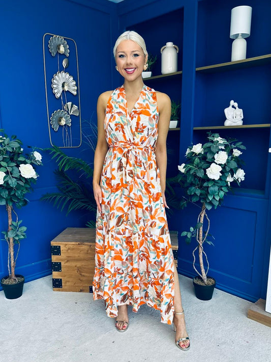 Philis Detailed Midi Dress Amber