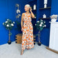 Philis Detailed Midi Dress Amber