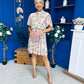 Juno Detailed Mini Dress Cream Floral