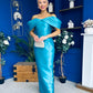 Elizabeth Bardot Occasion Dress Turquoise
