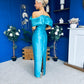 Elizabeth Bardot Occasion Dress Turquoise