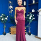 Lily Peplum Detail Occasion Dress Burgundy