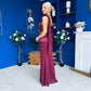Lily Peplum Detail Occasion Dress Burgundy