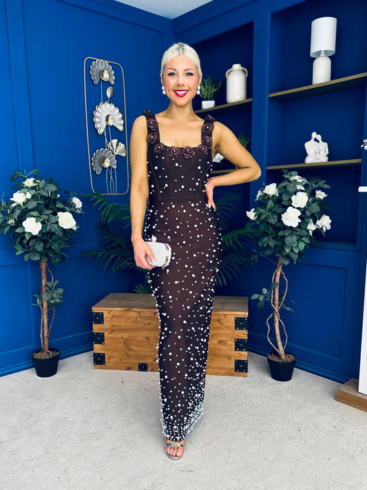 Georgia Pearl Embellished Occasion Dress Coco