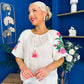 Alissa Embroidered Short Sleeve Top Cream