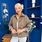 Miranda Button Detail Jacket Khaki