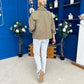 Miranda Button Detail Jacket Khaki