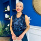 Andrea Sequin Cami Top Navy