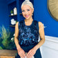 Andrea Sequin Cami Top Navy