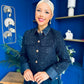 Carol Detailed Tweed Jacket Navy