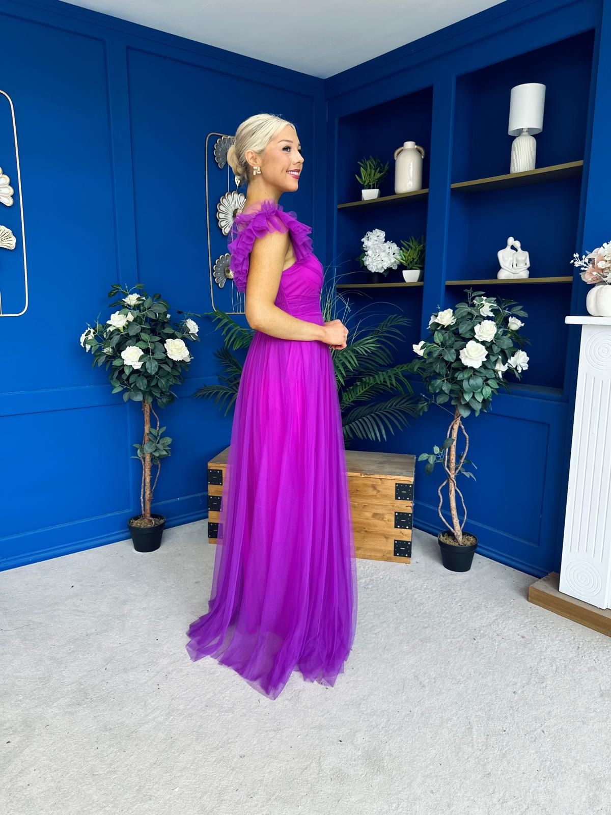 Darra Tulle Occasion Dress Orchid