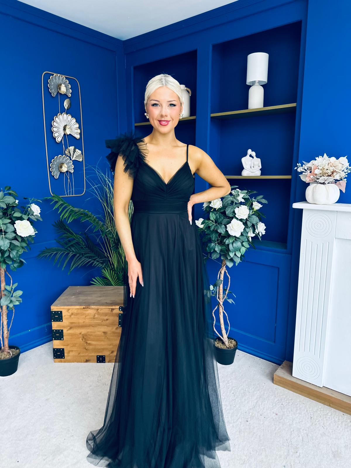 Darra Tulle Occasion Dress Black