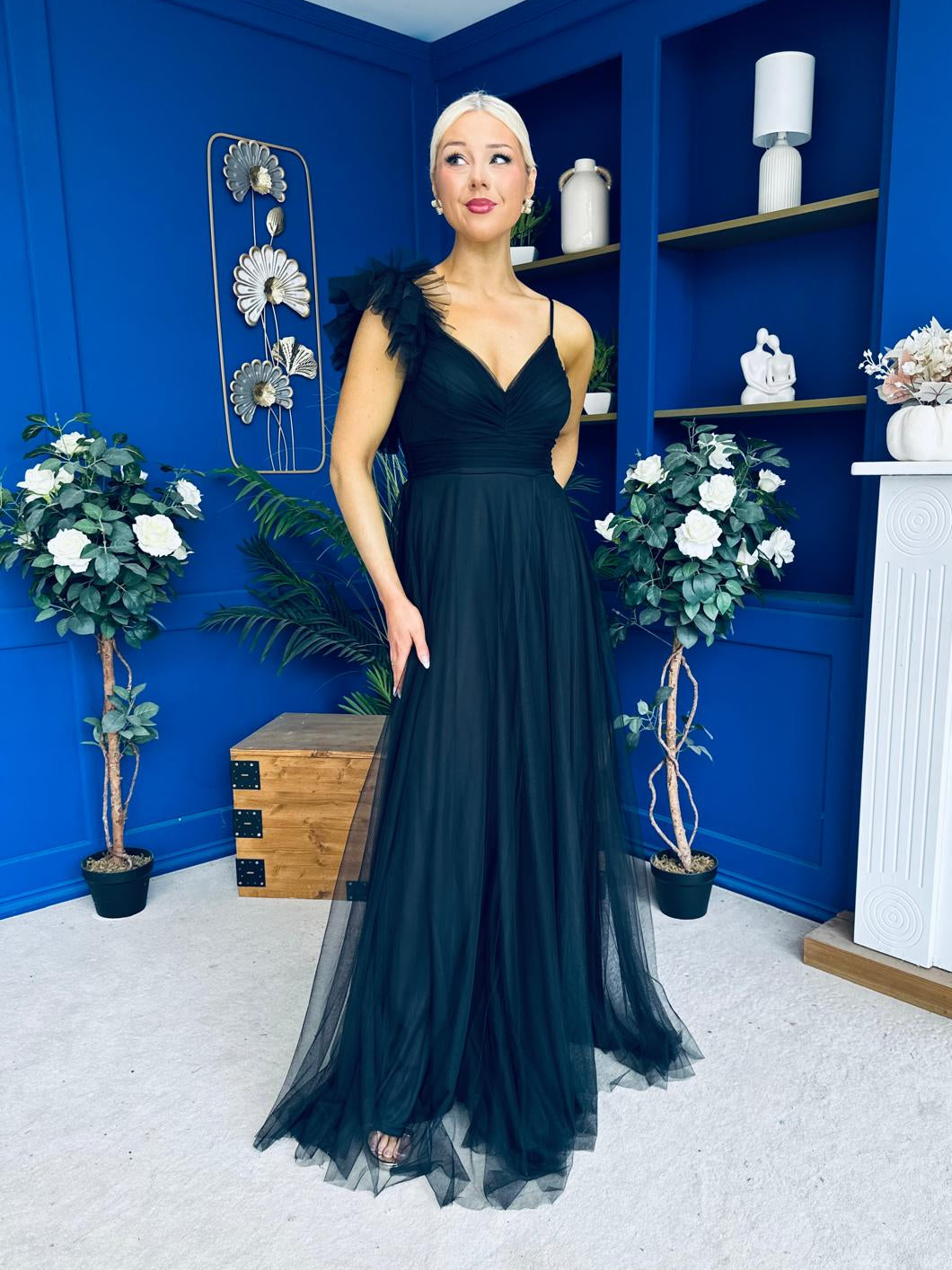 Darra Tulle Occasion Dress Black
