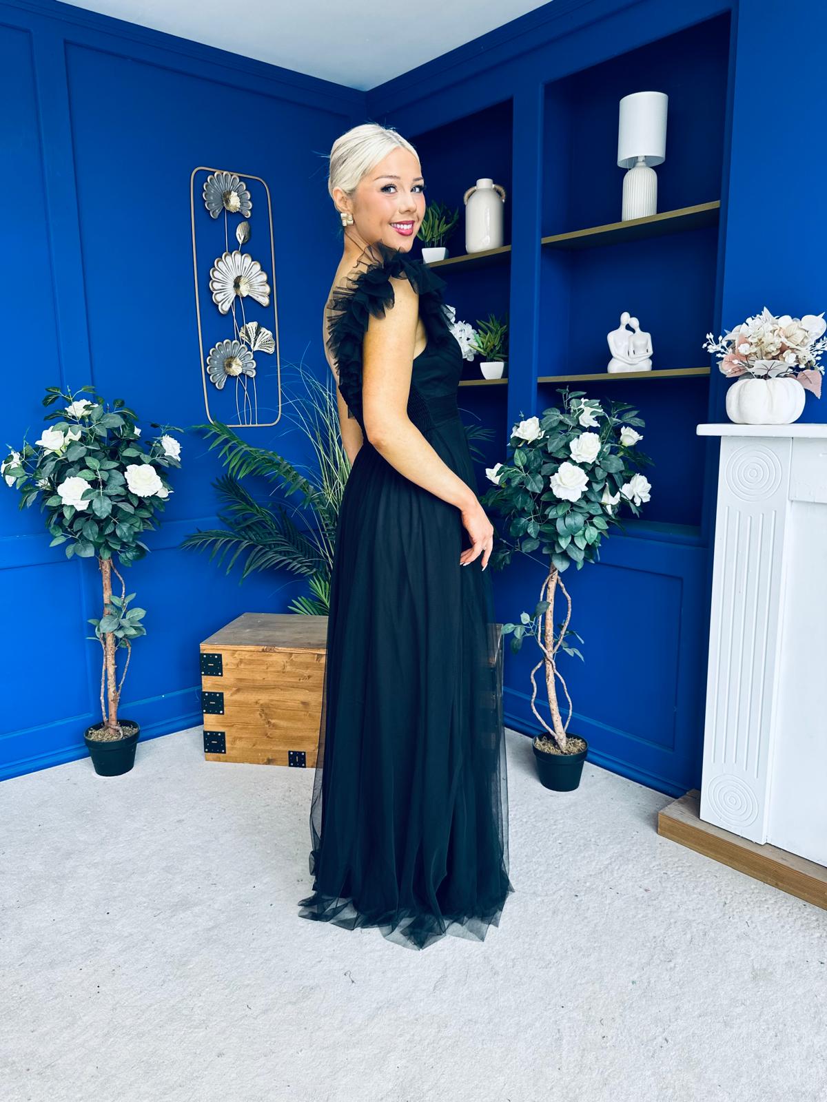 Darra Tulle Occasion Dress Black
