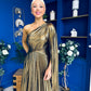 Ailbhe Cape Detail Occasion Dress Gold