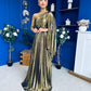 Ailbhe Cape Detail Occasion Dress Gold