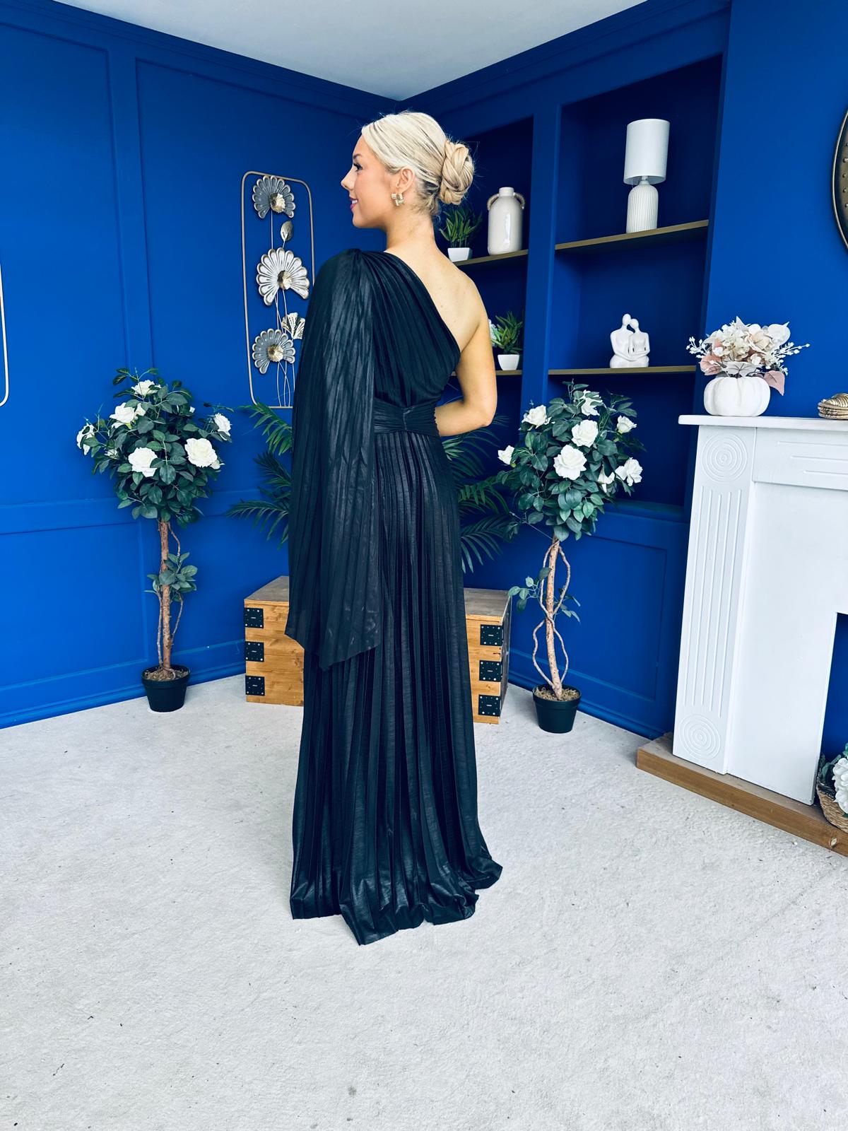 Ailbhe Cape Detail Occasion Dress Black